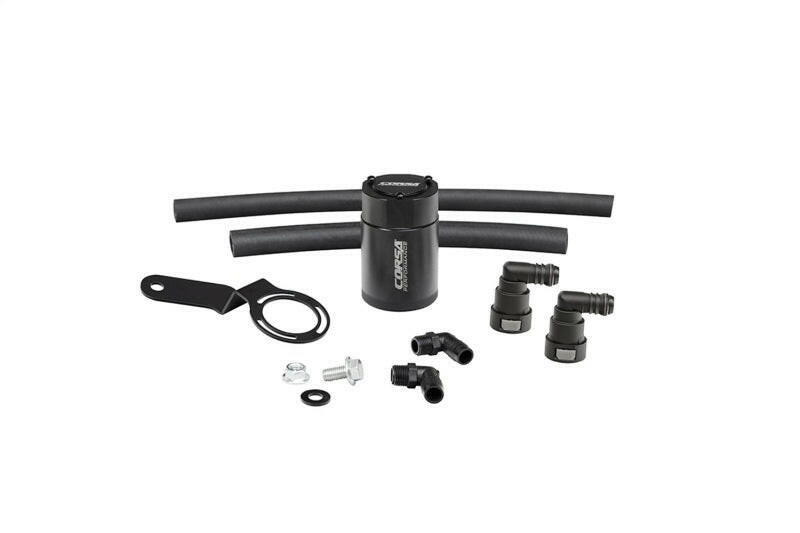 Corsa Performance 2015-2017 Ford Mustang 3 oz. Aluminum Oil Catch Can W/ Mounting Bracket Oil Catch Cans CORSA Performance