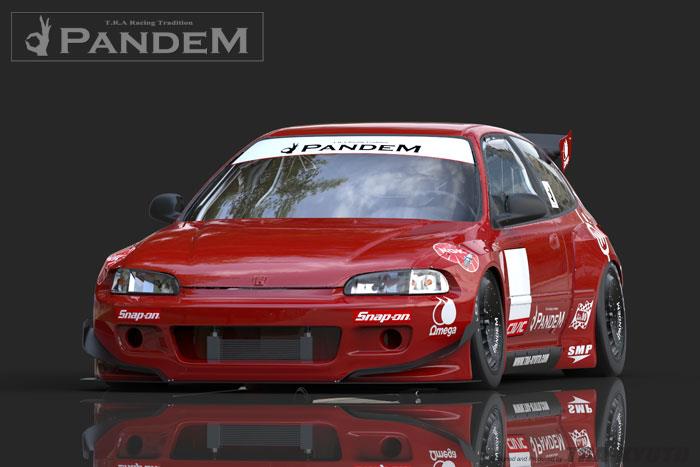 GReddy 92-95 Honda Civic EG Hatchback Pandem Rocket Bunny Front Bumper Bumper Covers - Front GReddy