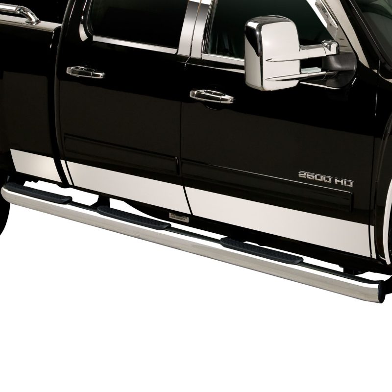 Putco 14-18 Chevy Silverado LD - Crew Cab - 5.5in Bed - 10pcs Stainless Steel Rocker Panels Body Armor & Rock Rails Putco