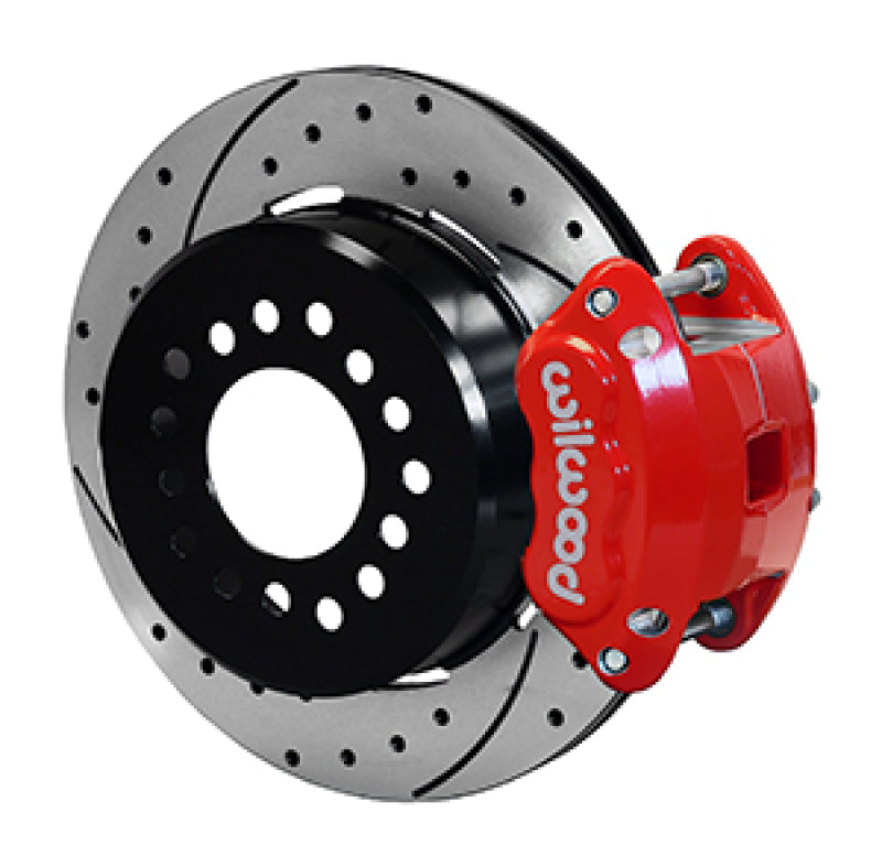 Wilwood Dynapro Low-Profile 11.00in P-Brake Kit Dust Seal 2.36in Offset - Drilled Red Big Brake Kits Wilwood