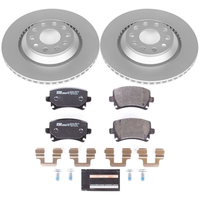 Power Stop 09-17 Volkswagen CC Rear Euro-Stop Brake Kit Brake Kits - OE PowerStop