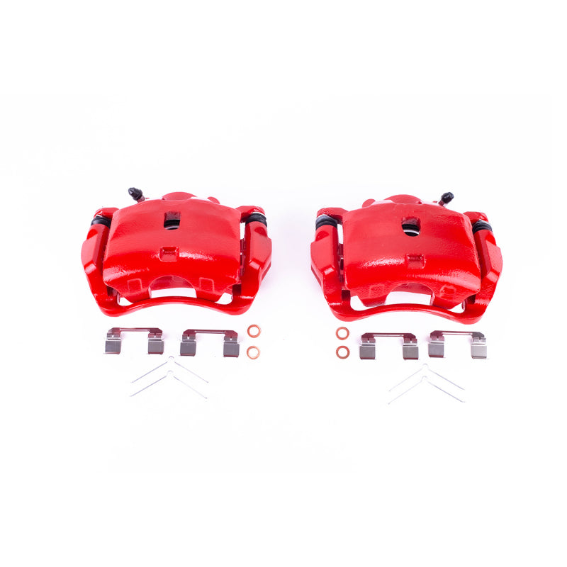 Power Stop 13-15 Acura ILX Front Red Calipers w/Brackets - Pair Brake Calipers - Perf PowerStop
