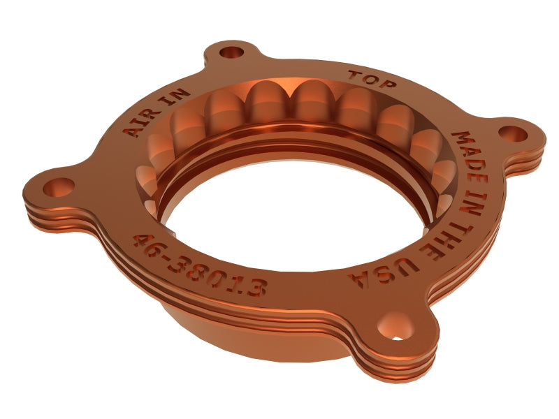 aFe Silver Bullet Throttle Body Spacers TBS 22-23 Toyota GR86 H4-2.4L - Orange Throttle Body Spacers aFe