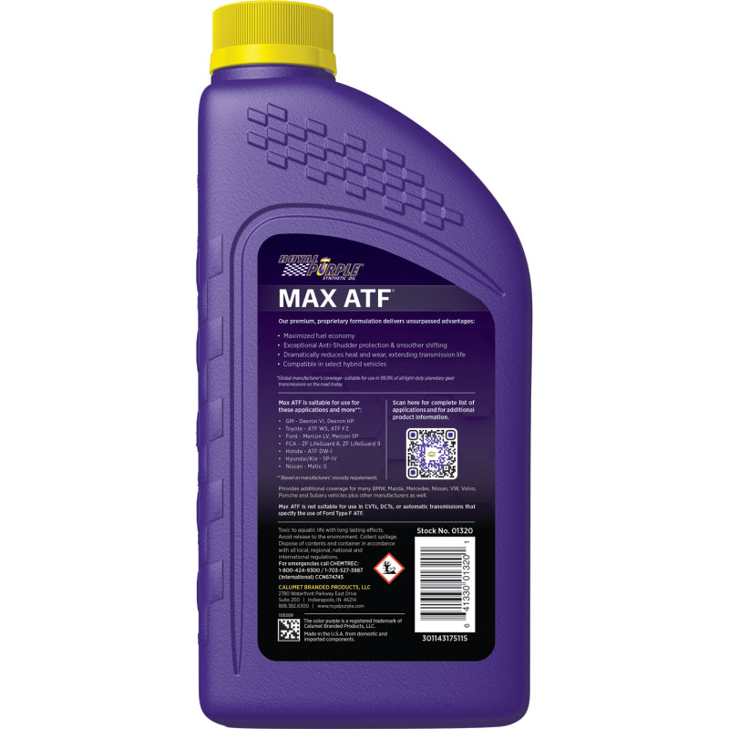 Royal Purple Max ATF Automatic Transmission Fluid - 1 Quart Gear Oils Royal Purple