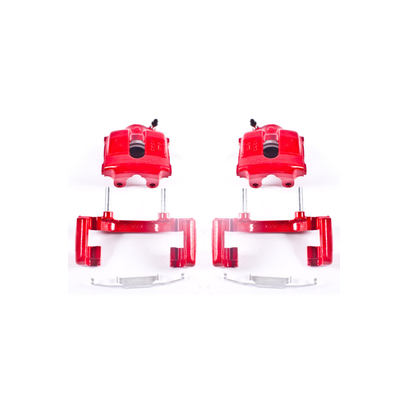 Power Stop 01-05 BMW 320i Front Red Calipers w/Brackets - Pair Brake Calipers - Perf PowerStop