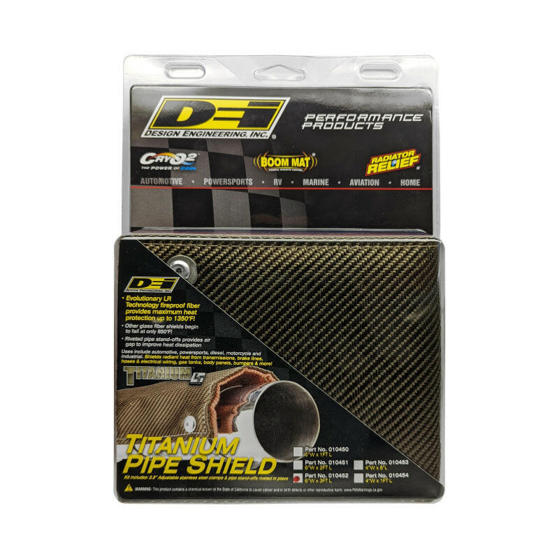 DEI Pipe Shield w/Stainless Steel Clamps - 6in x 36in - Titanium Thermal Sleeves DEI