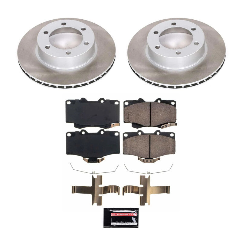 Power Stop 2004 Toyota Tacoma Front Semi-Coated Rotor Kit Brake Kits - Performance Blank PowerStop