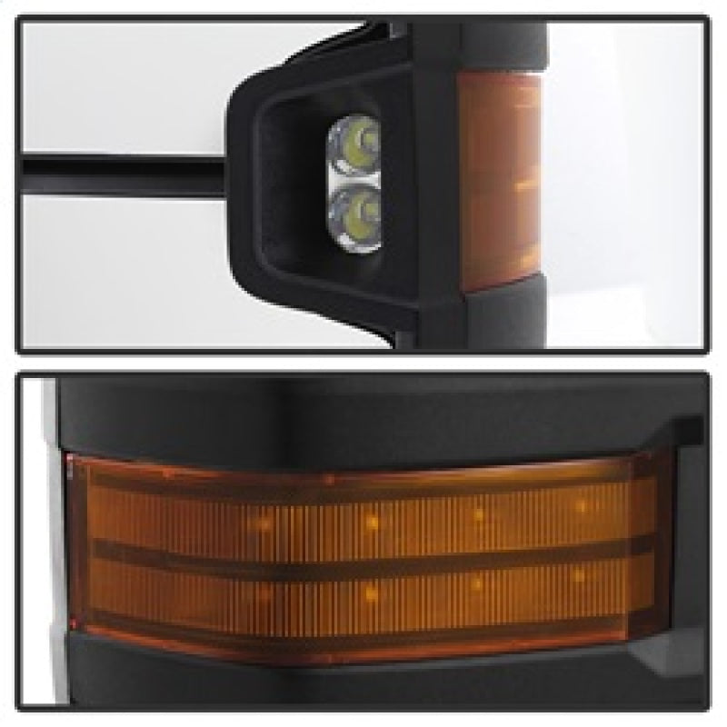 xTune Chevy Silverado 99-02 G2 Heated Amber LED Signal Telescoping Mirrors MIR-CS99S-G2-PWH-AM-SET Side Mirrors SPYDER