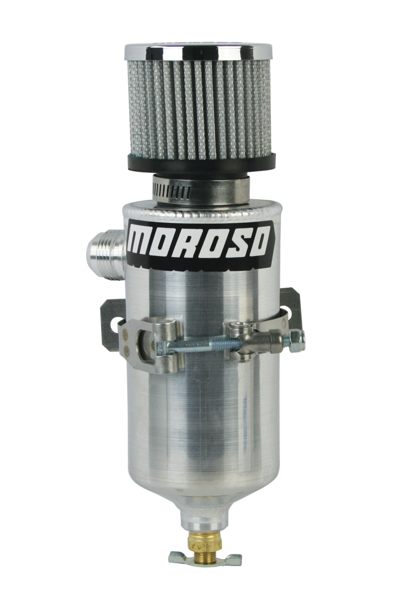 Moroso Breather Tank/Catch Can -12An Male Fitting - Aluminum Oil Catch Cans Moroso