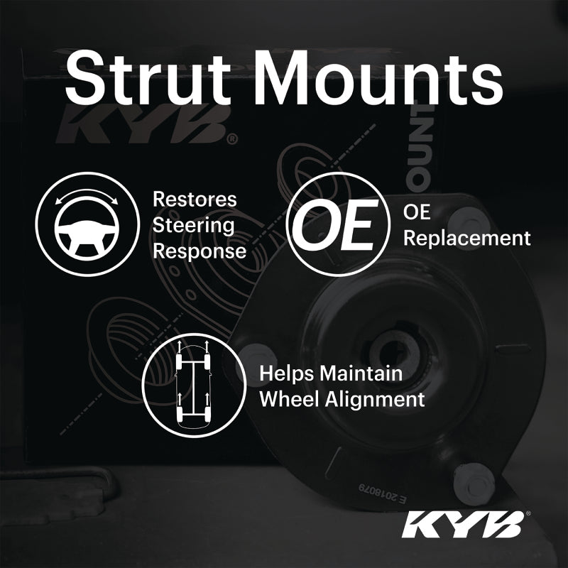 KYB Shocks & Struts Strut Mount Front 15-21 Ford Edge & 16-18 Lincoln MKX / 19-21 Nautilus Shock Mounts & Camber Plates KYB