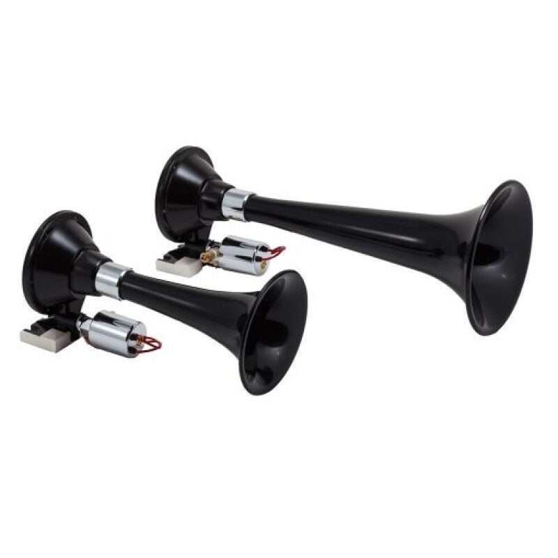 Kleinn Black Dual Horn/ 13In/8In - High Impact ABS Trumpet/ Zinc Alloy Base Horns Kleinn Air Horns