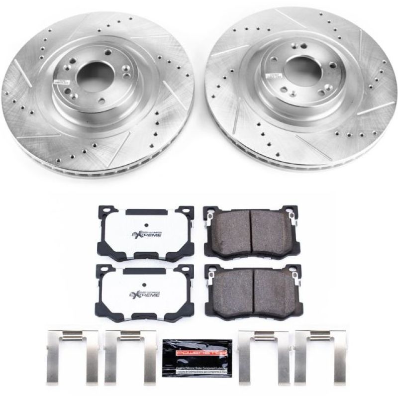 Power Stop 15-16 Hyundai Genesis Front Z26 Street Warrior Brake Kit Brake Kits - Performance D&S PowerStop