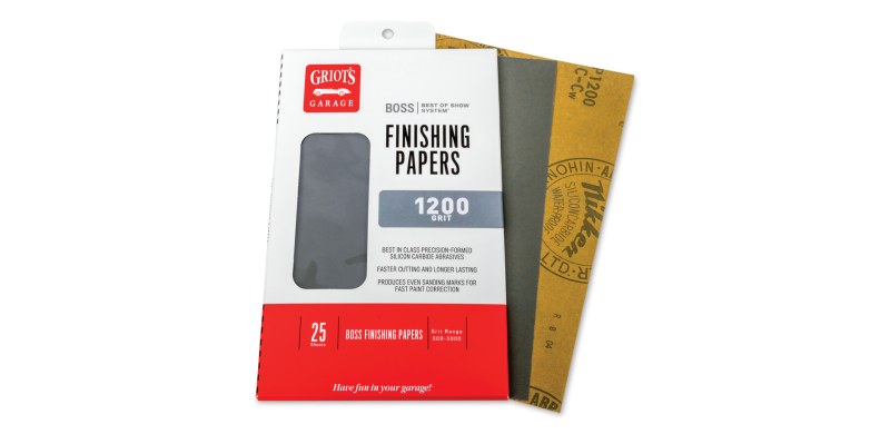Griots Garage BOSS Finishing Papers - 1200g - 5 .5in x 9in (25 Sheets) Tools Griots Garage