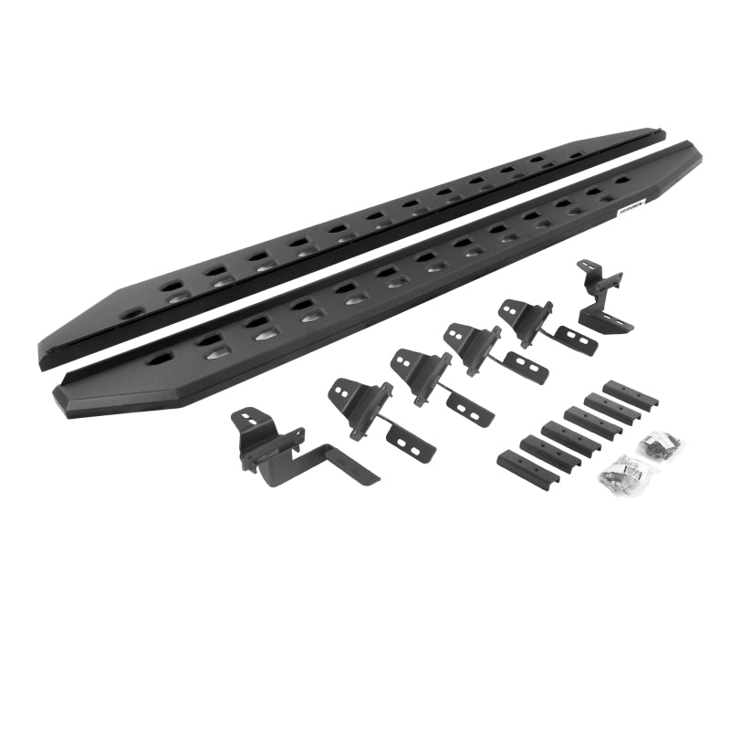 Go Rhino 07-18 Jeep Wrangler JK 4DR RB20 Slim Running Boards Kit (Incl. Brackets) - Tex. Blk Running Boards Go Rhino