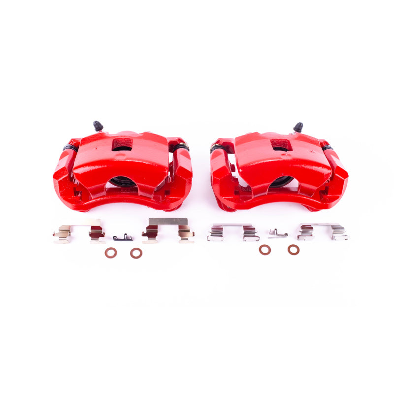 Power Stop 07-10 Chevrolet Cobalt Front Red Calipers w/Brackets - Pair Brake Calipers - Perf PowerStop