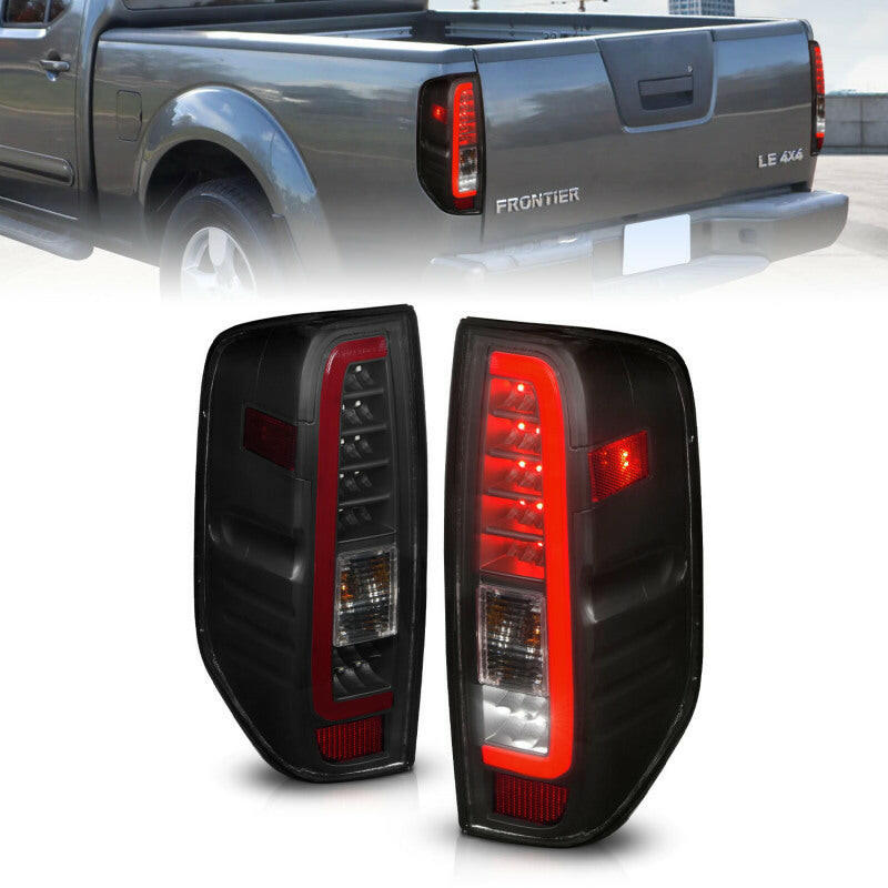 ANZO 2005-2021 Nissan Frontier LED Taillights Black Housing/Smoke Lens Tail Lights ANZO