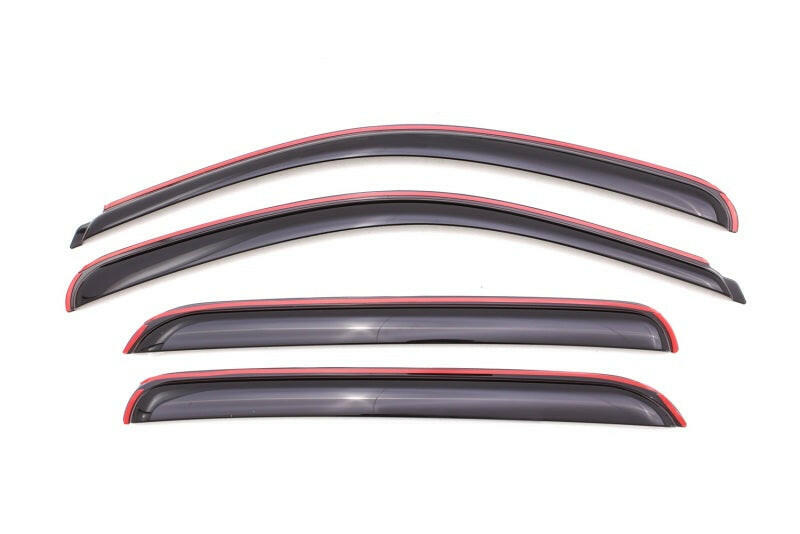 AVS 07-13 Chevy Avalanche Ventvisor In-Channel Front & Rear Window Deflectors 4pc - Smoke Wind Deflectors AVS