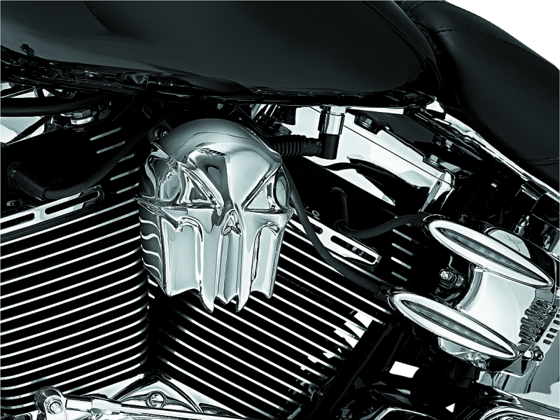 Kuryakyn Skull Horn Cover Chrome Horn Accessories Kuryakyn