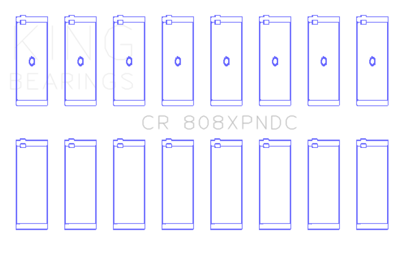 King Chevrolet 369-502 Gen IV / V / VI Big Block Performance Rod Bearing Set - Coated Bearings King Engine Bearings