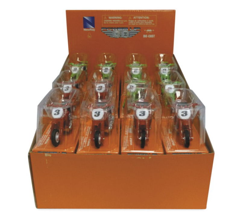 New Ray Toys Pullback Mini Dirtbike Assortment 4 Styles/24PC Scale - 1:32 Toys New Ray Toys