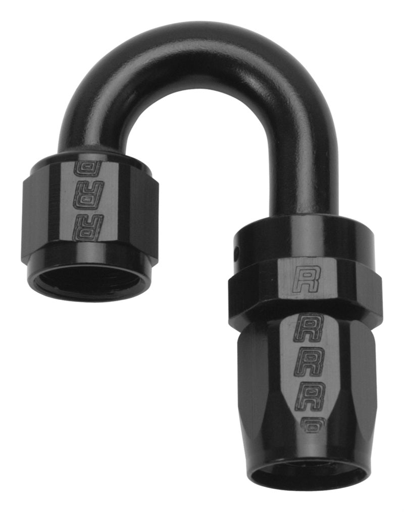 Russell Performance -6 AN Black 180 Degree Full Flow Swivel Hose End Fittings Russell