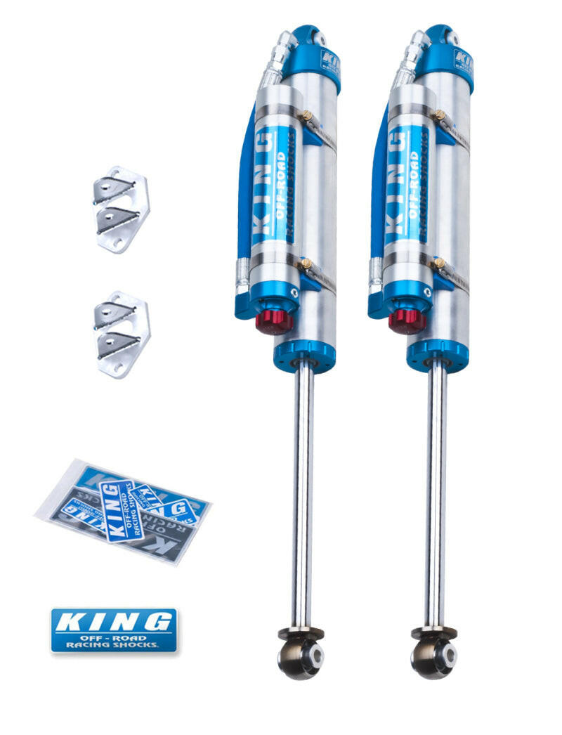 King Shocks 07-18 Jeep Wrangler JK Rear 2.5 Dia Piggy Hose Res Shocks 0-2in Lift w/Adjuster (Pair) Shocks and Struts King Shocks