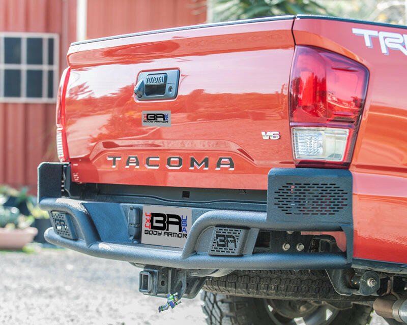 Body Armor 4x4 2016+ Toyota Tacoma Desert Series Rear Bumper Bumpers - Steel Body Armor 4x4