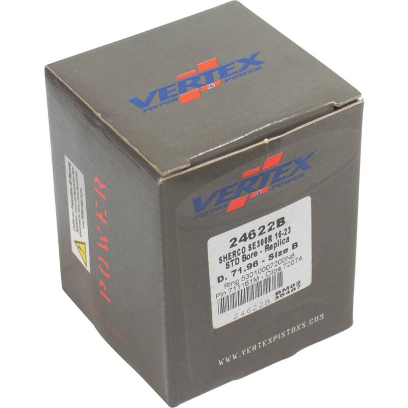 Vertex Piston 16-24 Sherco SE-R 300 300cc Cast Replica Piston Kit Piston Sets - Powersports Vertex Pistons
