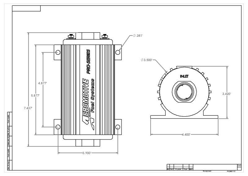 Aeromotive Pro-Series Fuel Pump - EFI or Carbureted Applications Fuel Pumps Aeromotive