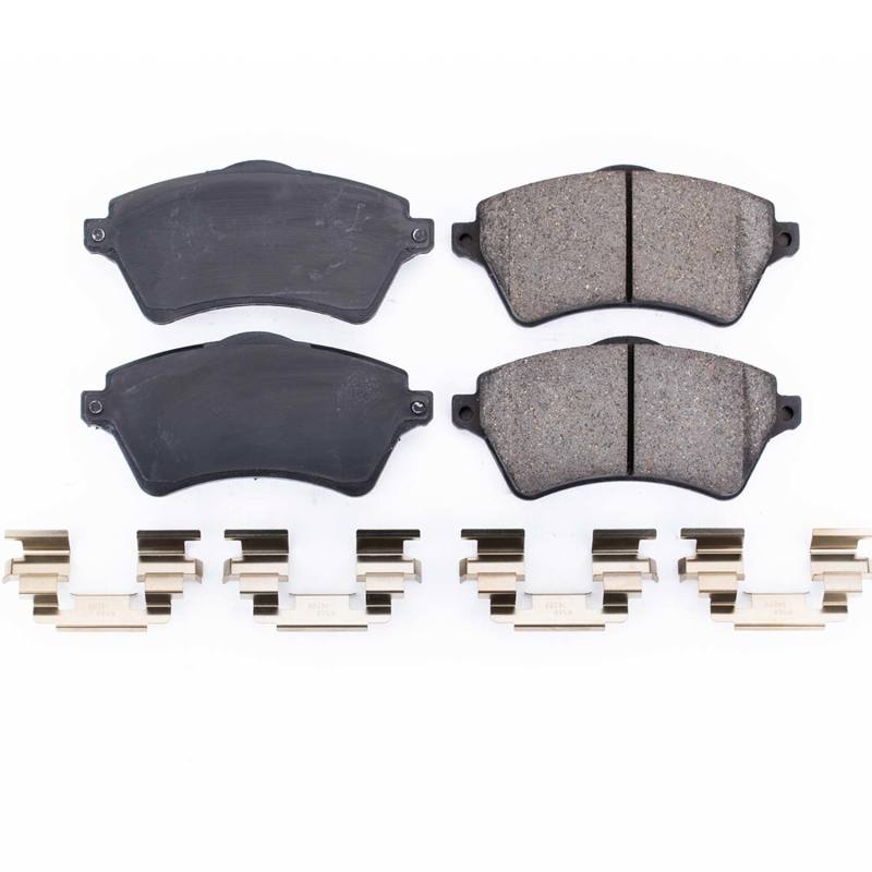Power Stop 02-05 Land Rover Freelander Front Z17 Evo Ceramic Brake Pad w/Hardware Brake Kits - Performance Blank PowerStop
