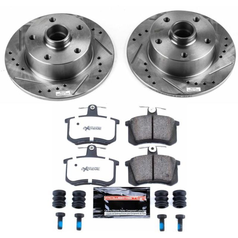 Power Stop 96-97 Audi A4 Rear Z26 Street Warrior Brake Kit Brake Kits - Performance D&S PowerStop