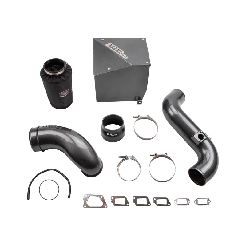 Wehrli 11-16 Chevrolet 6.6L Duramax LML 4in Intake Kit Stage 2 - WCFab Grey Cold Air Intakes Wehrli