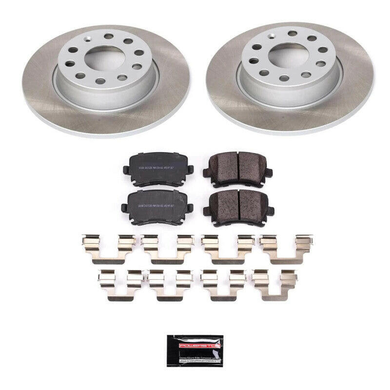 Power Stop 2010 Volkswagen Golf Rear Semi-Coated Rotor Kit Brake Kits - Performance Blank PowerStop