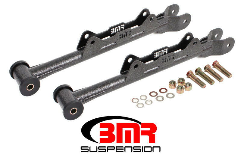 BMR 10-15 5th Gen Camaro Chrome Moly Non-Adj. Rear Lower Control Arms (Delrin) - Black Hammertone Control Arms BMR Suspension
