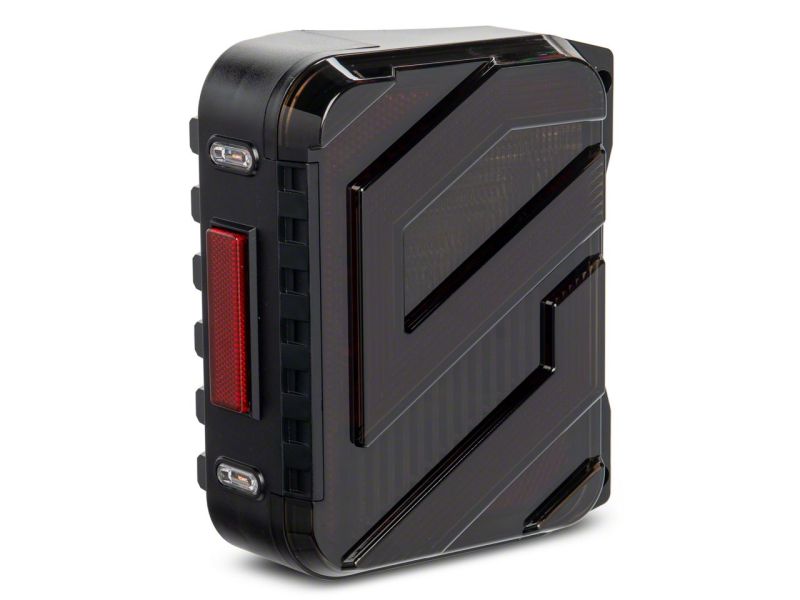 Raxiom 07-18 Jeep Wrangler JK Axial Series Trident LED Tail Lights- Blk Housing (Smoked Lens) Tail Lights Raxiom