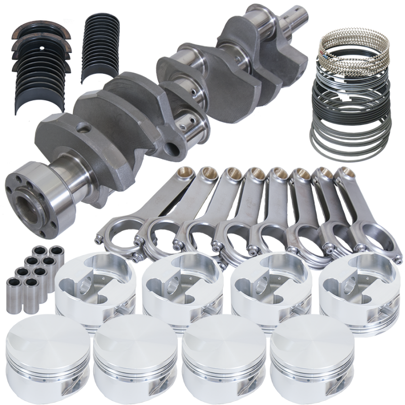 Eagle Chevy 454 1Pc 4.000in Crank 6.385in H-Beam -3cc Flat Top 4.310in Pistons Rotating Assembly Rotating Assemblies Eagle