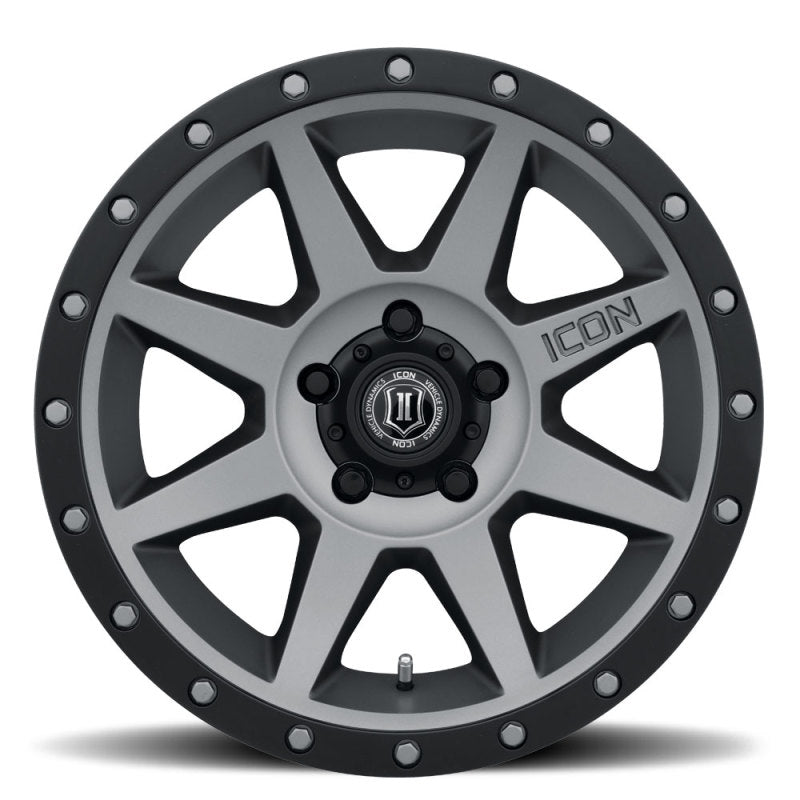 ICON Rebound 17x8.5 5x5.5 0mm Offset 4.75in BS 77.9mm Bore Titanium Wheel Wheels - Cast ICON