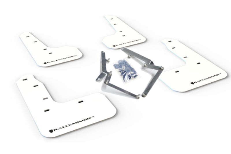 Rally Armor 17-21 Honda Civic Sport/Sport Touring White UR Mud Flap w/Black Logo Mud Flaps Rally Armor