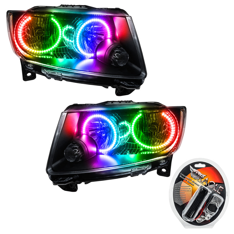 Oracle 11-13 Jeep Grand Cherokee SMD HL (Non-HID) - Chrome - ColorSHIFT Headlights ORACLE Lighting