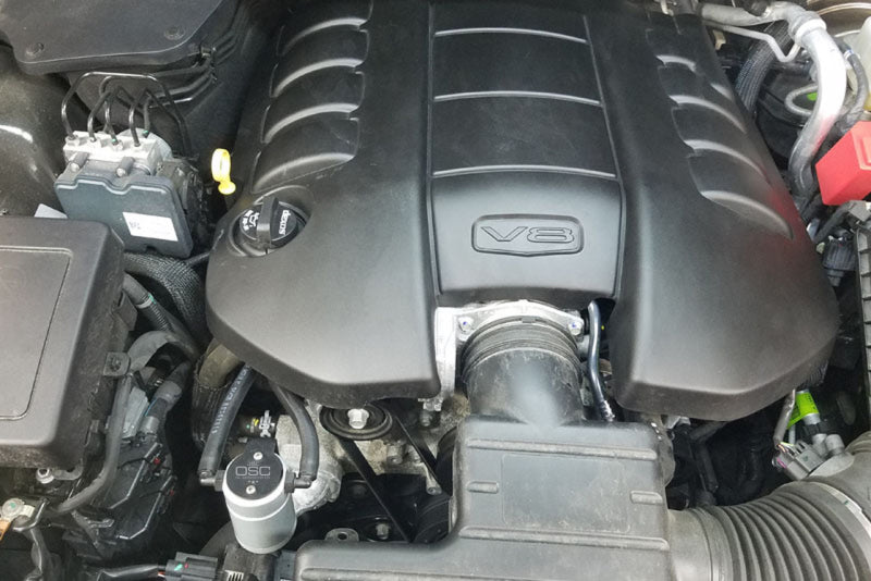 J&L 16-17 Chevrolet SS 6.2L Passenger Side Oil Separator 3.0 - Clear Anodized Oil Separators J&L