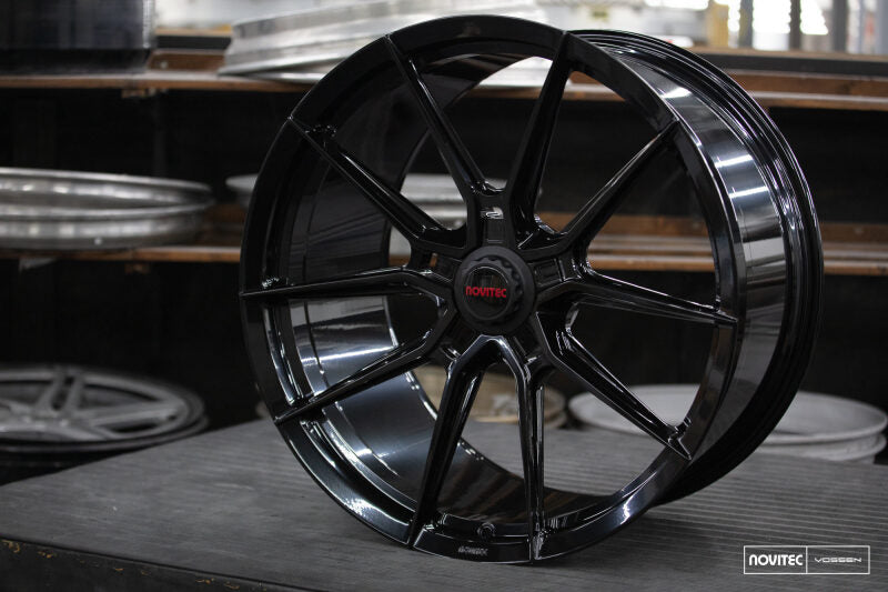 Vossen x Novitec NF10 22x12in - 5x114.3 BP - ET33 - Gloss Black Ferrari 488 / F8 Rear Wheel Wheels - Forged Vossen