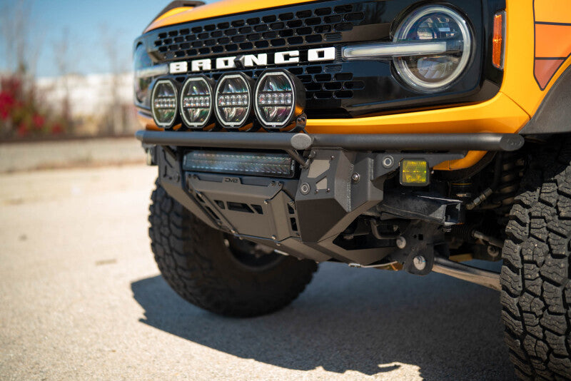 DV8 Offroad 21-25 Ford Bronco Tube Serries Front Bumper - Black Powdercoat Bumpers - Steel DV8 Offroad