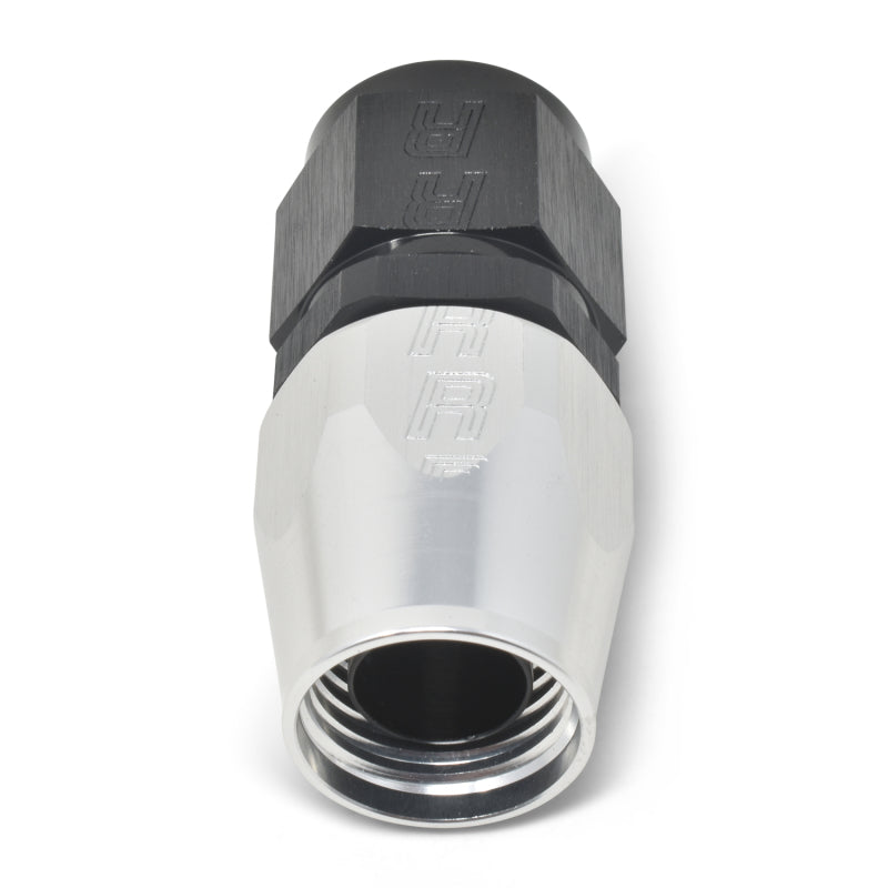 Russell Performance -10 AN Black/Silver Straight Full Flow Hose End Fittings Russell