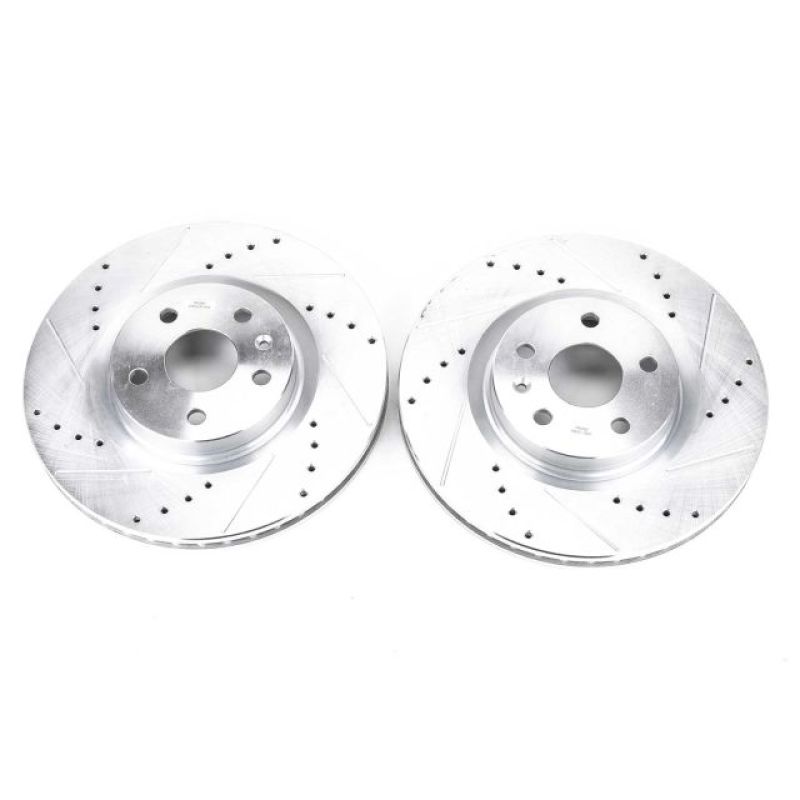 Power Stop 08-14 Cadillac CTS Front Evolution Drilled & Slotted Rotors - Pair Brake Rotors - Slot & Drilled PowerStop