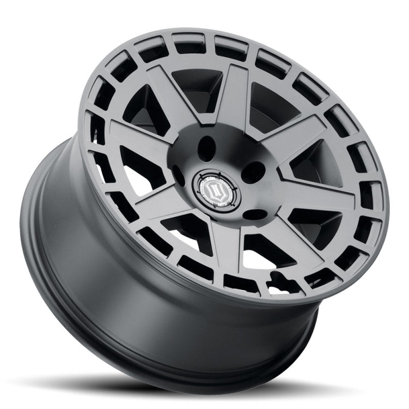 ICON Compass 17x8.5 6x5.5 0mm Offset 4.75in BS Satin Black Wheel Wheels - Cast ICON