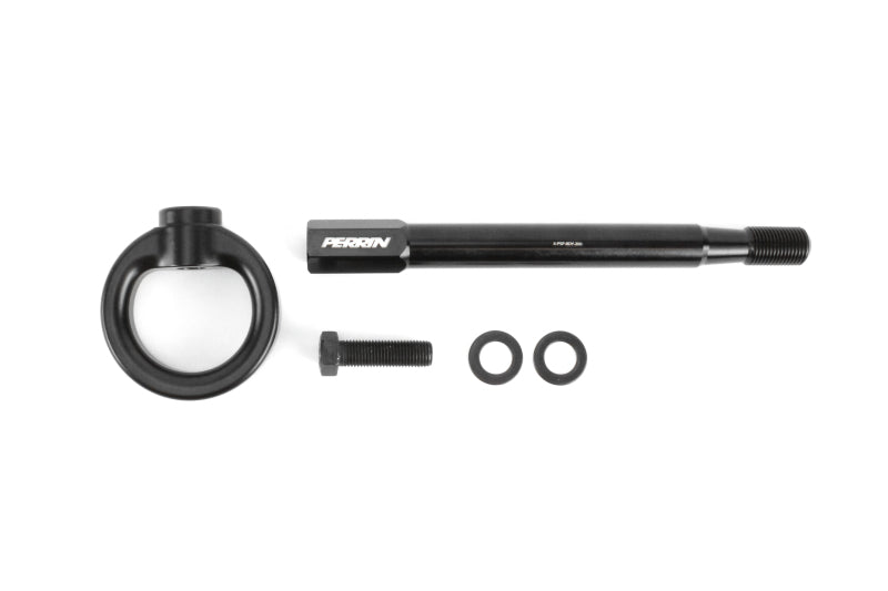 PERRIN 08-14 Subaru WRX & STI / 08-11 Impreza / 05-09 Legacy Tow Hook Kit (Front) - Flat Black Tow Hooks Perrin Performance