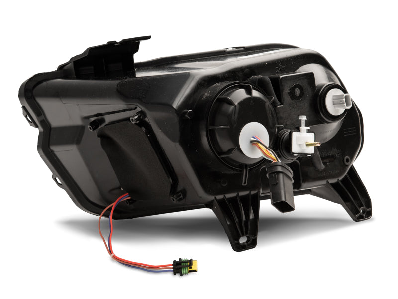 Raxiom 13-14 Ford Mustang LED Halo Projector Headlights- Black Housing (Clear Lens) Headlights Raxiom