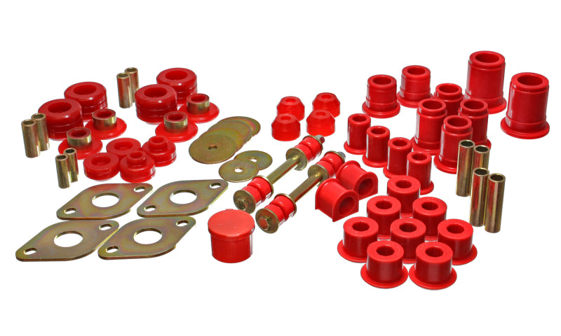 Energy Suspension 89-95 Toyota 4WD Pickup (Except T-100 & Tundra) Red Hyper-Flex Master Bushing Set Bushing Kits Energy Suspension