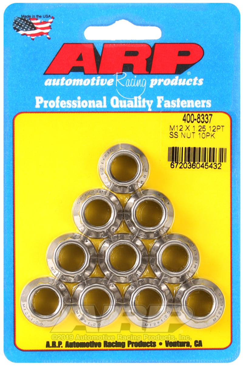 ARP M12 x 1.25 M14 WR 12pt Nut Kit - 10 Pack Hardware Kits - Other ARP