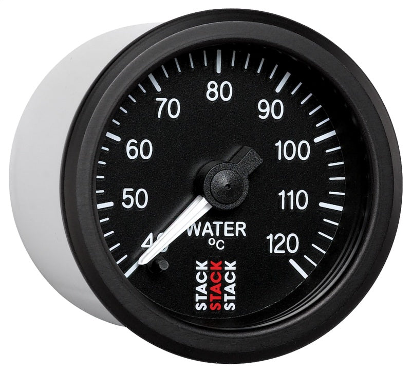Autometer Stack 52mm 40-120 Deg C 1/8in NPTF Male Pro Stepper Motor Water Temp Gauge - Black Gauges AutoMeter